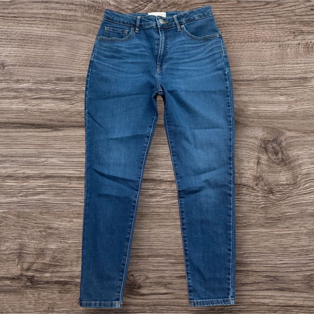 Everlane Curvy Authentic Stretch High Rise Skinny Jeans Blue Size 29 Crop Rare